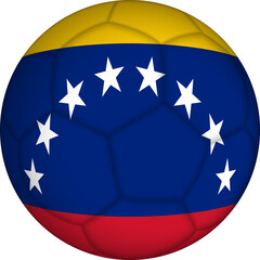 Football ball with Venezuela flag pattern.