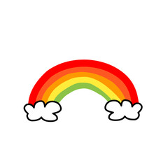 Rainbow and Cloud Icon