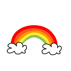 Rainbow and Cloud Icon