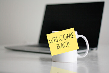 Welcome back is shown using the text