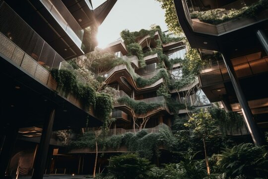 Architecture that connects people with nature. Generative AI