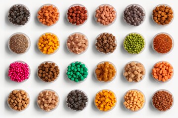 Obraz na płótnie Canvas Set of pet food isolated on transparent background generated by AI
