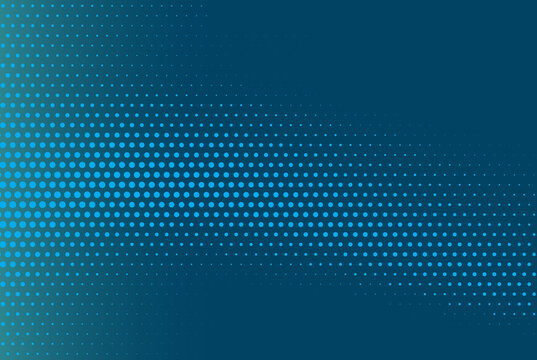Petrol blue dotted background. Vector pattern, light blue dot wave. Reticulated, perforated modern pattern for technology or business concept.