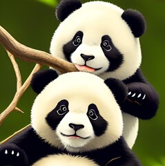panda, cute baby pandas cub 