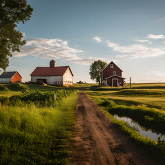 landscape with barn