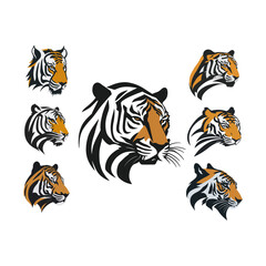 Mascot logo. Tiger logo vector illustration. Color tiger logo. Tiger team In Options Image