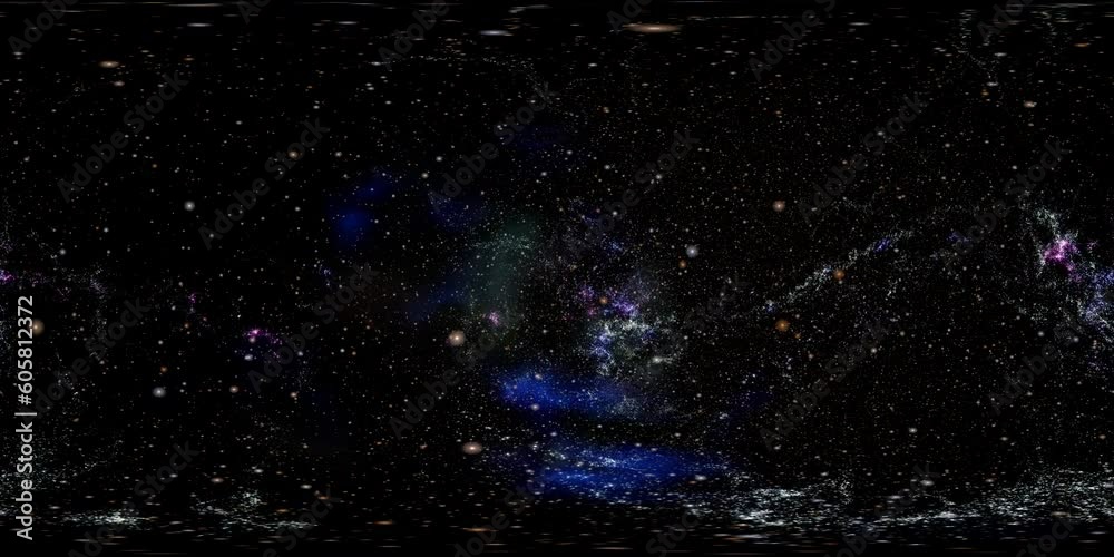 Canvas Prints 360 vr space 3006: virtual reality video flying through star fields in space (loop).