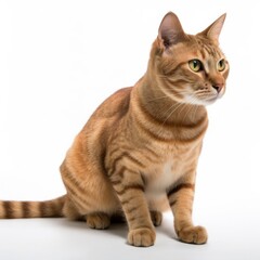 Obraz premium Seychellois cat cat isolated on white background. Generative AI