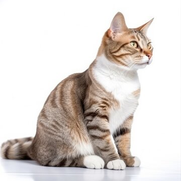 Sokoke cat cat isolated on white background. Generative AI