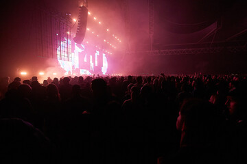 people dancing at an electronic music concert