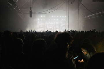 people dancing at an electronic music concert