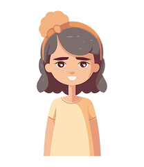 Cute girl smiling portrait of cheerful happiness