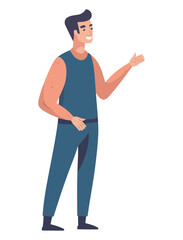 sucessful elegant businessman standing character