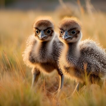 Curious Emu Chicks: Adventures in the Grasslands