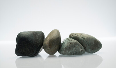 stones on white background for product presentation podium