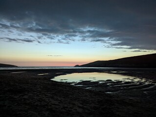 sunset on the beach