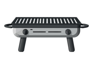 Grilled metal barbecue grill