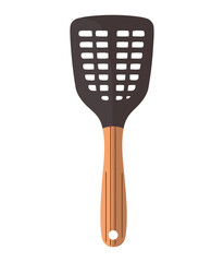 Cooking utensil spatula, white background