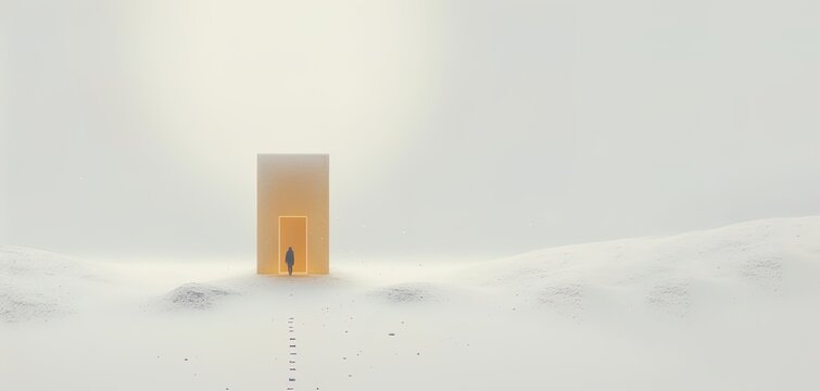Concept of solitude, loneliness or lost. Missing a loved one, death, funerals. Generative AI.