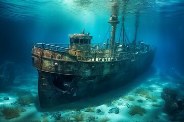 Underwater life, free diving, Generative AI