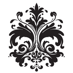 Simple unpretentious folk pattern, silhouette, vector illustration