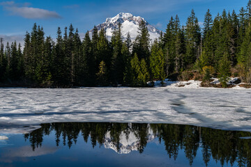 Mt. Hood reflection in Mirror Lake