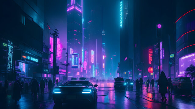 Cyberpunk night city
