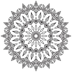 Fototapeta na wymiar Mandala pattern abstract floral ornament