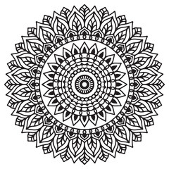 Mandala pattern abstract floral ornament