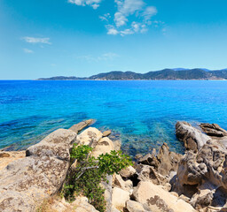 Summer sea coast (Halkidiki, Greece).