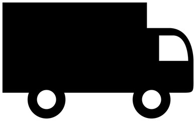 Delivery truck icon silhouette.