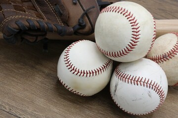 stack of baseballs