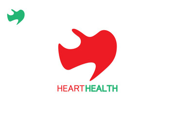 people hands holding gift support heart symbol health love logo design concept