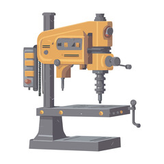 Robotic arm metal drill heavy industry factory