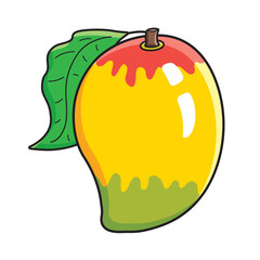 Mango fruit isolated cartoon vector