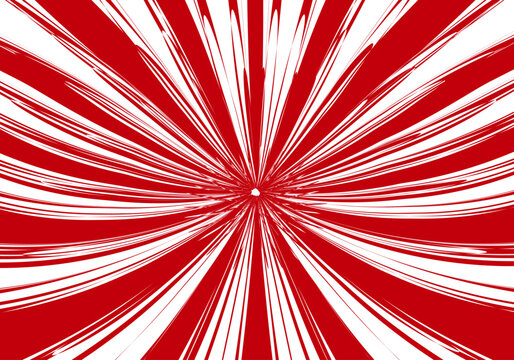 Fondo de profundidad en negro sobre blanco. Carpa blanca y roja