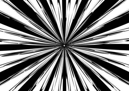 Fondo de profundidad en negro sobre blanco. Carpa blanca y negra