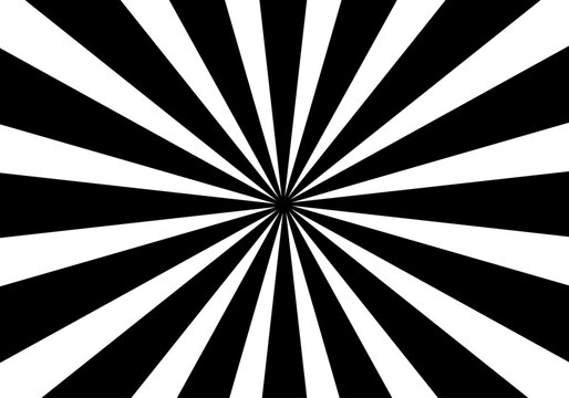 Fondo de profundidad en negro sobre blanco. Carpa blanca y negra