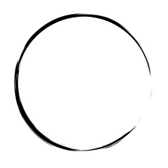 Circle border, grunge circle brush