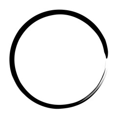 Circle border, grunge circle brush