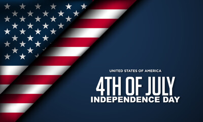 Happy 4th of July USA Independence Day Background Design.