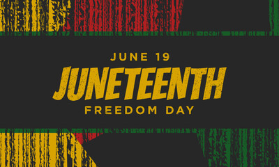 Juneteenth Freedom Day Background Design.