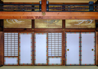 京都、東本願寺の白書院内部