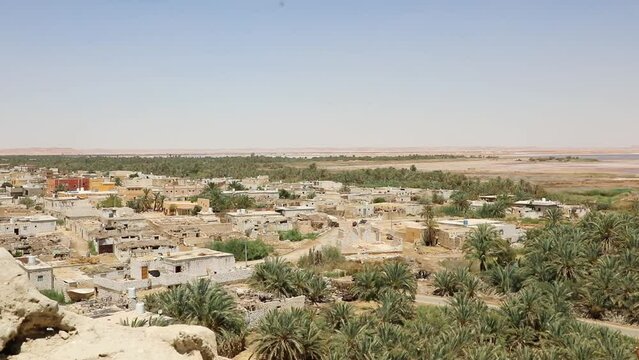 Beautiful view of the Old town of Siwa Oasis in Siwa, Egypt