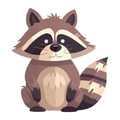 cute raccoon animal wild character