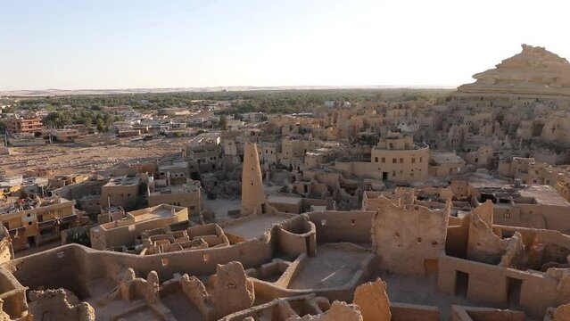 Beautiful view of the Old town of Siwa Oasis in Siwa, Egypt