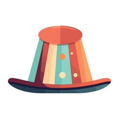 traditional carnival tophat accessory icon