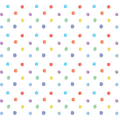 Seamless polka dot pattern. Random polka dots texture. Stylish doodles