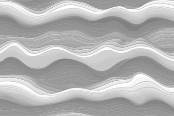 background seamless elegant subtle white embossed porcelain abstract wavy mountain landscape background texture monochrome light gray waves pattern carved or etched in plastic or marb generative ai
