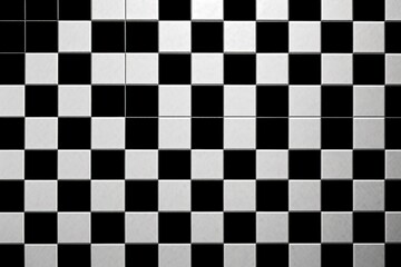 background seamless square mosaic grid geometric background pattern tileable black and white vintage wallpaper tile texture monochrome greyscale checker chessboard or race flag compet generative ai